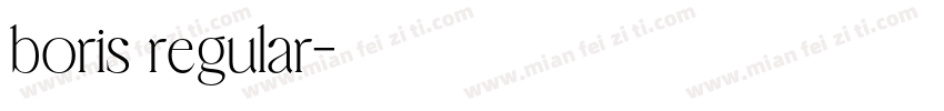 boris regular字体转换